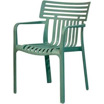 Floordirekt Gartenstuhl Terrano Wetterfest UV-beständig Stapelbar 6er-Set Grün Floordirekt Gartenstuhl Terrano Wetterfest UV-beständig Stapelbar 6er-Set Grün