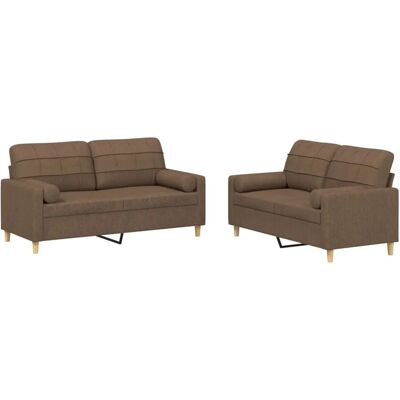 VidaXL Sofagruppe Braun Kissen 2 Stück VidaXL Sofagruppe Braun Kissen 2 Stück