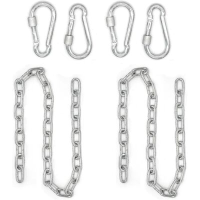 AMANKA 2er Set Hängesessel Kette 100 cm Aufhängung mit 4 Karabiner bis 230 kg AMANKA 2er Set Hängesessel Kette 100 cm Aufhängung mit 4 Karabiner bis 230 kg
