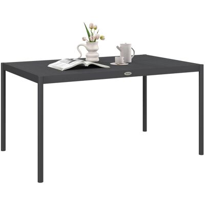Outsunny Gartentisch Lamellendesign Pflegeleicht für 6 Personen Outsunny Gartentisch Lamellendesign Pflegeleicht für 6 Personen