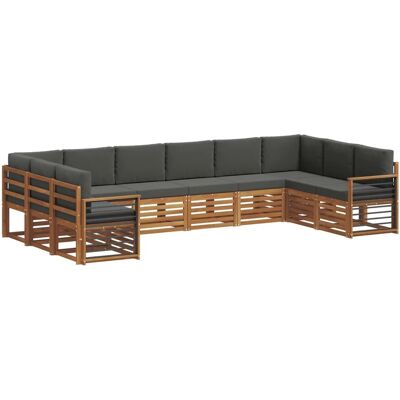 vidaXL Sofagarnituren 10 Tlg Natur und Anthrazit Massivholz Akazie 3375572 vidaXL Sofagarnituren 10 Tlg Natur und Anthrazit Massivholz Akazie 3375572