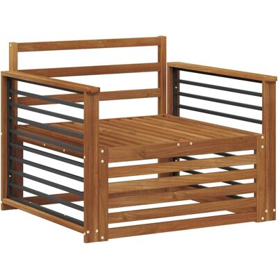 vidaXL 2 Stück Sofa mit Armlehnen Massivholz Akazie Natur 3436404 vidaXL 2 Stück Sofa mit Armlehnen Massivholz Akazie Natur 3436404