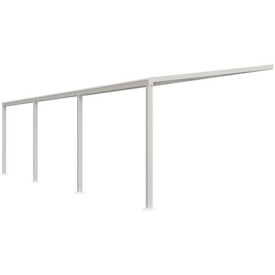 Vente-unique Anlehnende Pergola Izeda Weiß 880 cm Vente-unique Anlehnende Pergola Izeda Weiß 880 cm