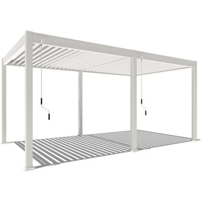 Weide Classic Alu-Stahl Pavillon 3 x 5,3 M Weiß Pergola Freistehend Weide Classic Alu-Stahl Pavillon 3 x 5,3 M Weiß Pergola Freistehend