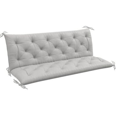 Outsunny Sitzkissen für Draußen Polyester Schaumstoff Hellgrau 98L x 150B x 8T cm Outsunny Sitzkissen für Draußen Polyester Schaumstoff Hellgrau 98L x 150B x 8T cm