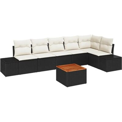 IKEA Schwarzes Gartensofa-Set - Gartenmöbel 7 St. IKEA Schwarzes Gartensofa-Set - Gartenmöbel 7 St.