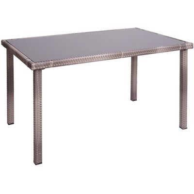 MCW Poly-Rattan Tisch G19 Grau-Braun MCW Poly-Rattan Tisch G19 Grau-Braun