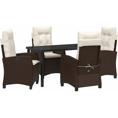 Generic - Outdoor Dining Set 5P - Braun - Garden Dining Set Generic - Outdoor Dining Set 5P - Braun - Garden Dining Set