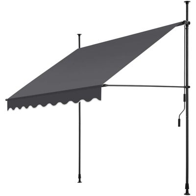 Tectake Klemmmarkise Mit Handkurbel Uv Beständig 200 x 180 cm 180 x 200 x 304 cm Schwarz Grau Tectake Klemmmarkise Mit Handkurbel Uv Beständig 200 x 180 cm 180 x 200 x 304 cm Schwarz Grau