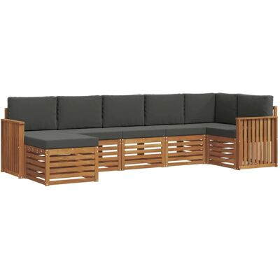 vidaXL Sofagarnituren 7 Tlg Natur und Anthrazit Massivholz Akazie 3375167 vidaXL Sofagarnituren 7 Tlg Natur und Anthrazit Massivholz Akazie 3375167