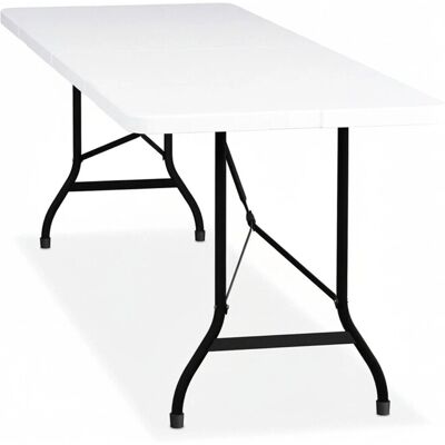 Relaxdays Garten Klapptisch - 75x220x68cm - Kunststoff & Stahl Relaxdays Garten Klapptisch - 75x220x68cm - Kunststoff & Stahl
