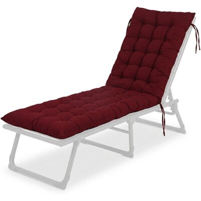 Relaxdays Bankauflage Polyester Rot Gesteppt mit Bindebändern 180 cm x 50 cm Relaxdays Bankauflage Polyester Rot Gesteppt mit Bindebändern 180 cm x 50 cm