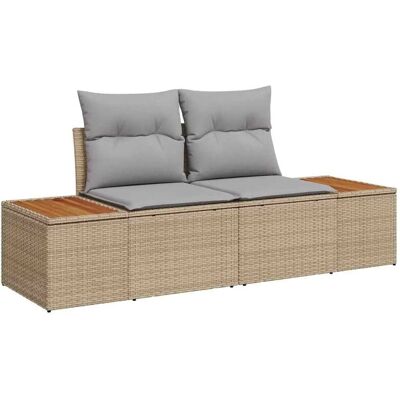 vidaXL Gartensofa Beige 184 x 62 x 85cm Poly-Rattan 42006820 vidaXL Gartensofa Beige 184 x 62 x 85cm Poly-Rattan 42006820