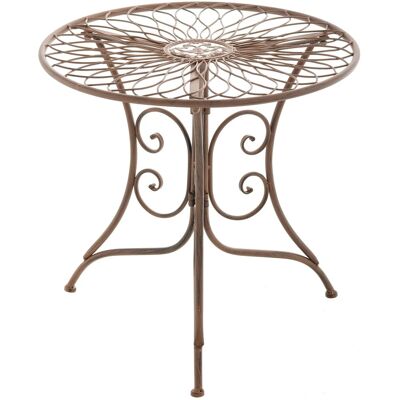 DELUKE Gartentisch JAN Antik 55x55x52cm Metall Antik-Braun Balkontisch Outdoor-Tisch Klein DELUKE Gartentisch JAN Antik 55x55x52cm Metall Antik-Braun Balkontisch Outdoor-Tisch Klein