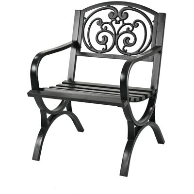 Relaxdays Gartenstuhl Metall Schwarz 85,5 cm x 60 cm x 56 cm 10,6 kg Relaxdays Gartenstuhl Metall Schwarz 85,5 cm x 60 cm x 56 cm 10,6 kg
