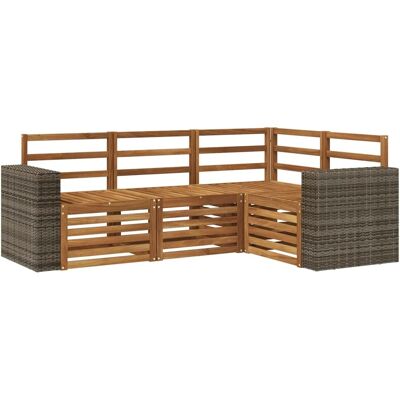 vidaXL Sofagarnituren 4 Stk Massivholz Akazie 3384305 vidaXL Sofagarnituren 4 Stk Massivholz Akazie 3384305