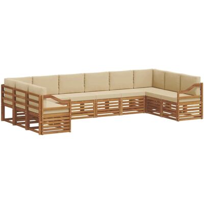 vidaXL Sofagarnituren 10 Tlg Natur und Beige Massivholz Akazie 3375578 vidaXL Sofagarnituren 10 Tlg Natur und Beige Massivholz Akazie 3375578