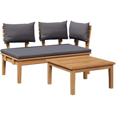 vidaXL Gartenbank 2-Tlg Braun Massivholz Teak 42006399 vidaXL Gartenbank 2-Tlg Braun Massivholz Teak 42006399