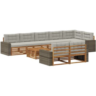 vidaXL Outdoor-Sofagarnitur mit Kissen 9 Stk 3383549 vidaXL Outdoor-Sofagarnitur mit Kissen 9 Stk 3383549