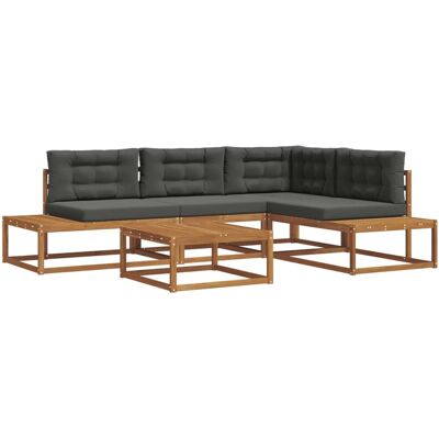 vidaXL Outdoor-Sofagarnitur 5 Stück Natur und Anthrazit 3368140 vidaXL Outdoor-Sofagarnitur 5 Stück Natur und Anthrazit 3368140