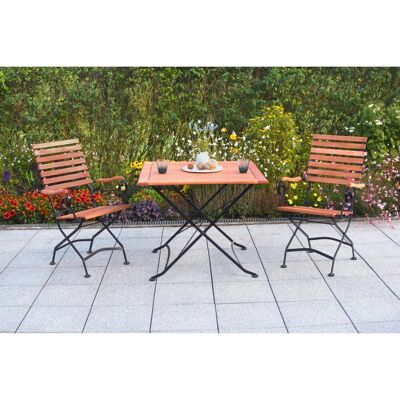 Merxx Schlossgarten Set 3-tlg. Klapptisch 90 x 90 cm Merxx Schlossgarten Set 3-tlg. Klapptisch 90 x 90 cm