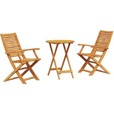 vidaXL Klapp Bistro Set 3-Tlg Braun Akazie Massivholz 3375689 vidaXL Klapp Bistro Set 3-Tlg Braun Akazie Massivholz 3375689