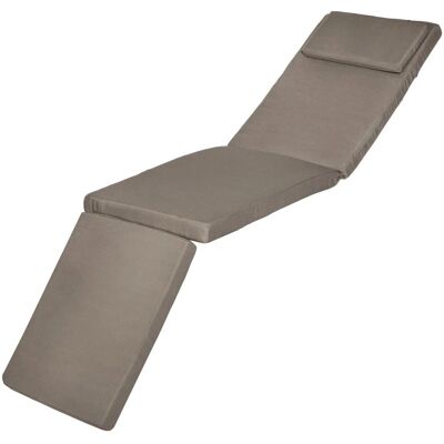 Beautissu Luxus Deckchair Auflage LoftLux DC 175x45x5cm Taupe Beautissu Luxus Deckchair Auflage LoftLux DC 175x45x5cm Taupe