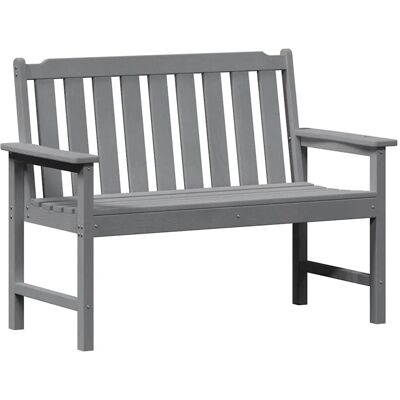 vidaXL Gartenbank mit Kissen Hellgrau 120 x 59 x 88cm HDPE 42006603 vidaXL Gartenbank mit Kissen Hellgrau 120 x 59 x 88cm HDPE 42006603