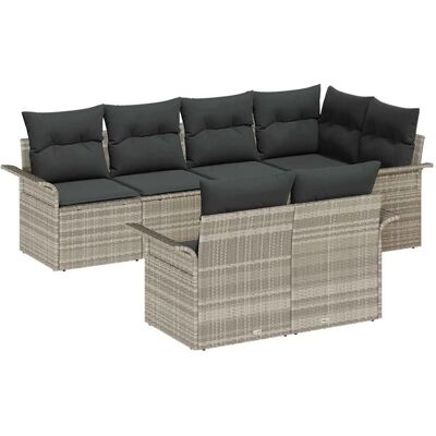 vidaXL Gartensofagarnitur 7-teilig Modernes Design Wetterfest Rattan vidaXL Gartensofagarnitur 7-teilig Modernes Design Wetterfest Rattan