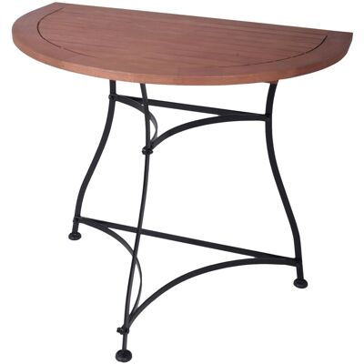 DELUKE Balkontisch EINAR Halbrund Eukalyptus Natürlich 54x85x74cm Gartentisch Balkon-Tisch Kleiner Tisch Terrassentisch Verandatisch DELUKE Balkontisch EINAR Halbrund Eukalyptus Natürlich 54x85x74cm Gartentisch Balkon-Tisch Kleiner Tisch Terrassentisch Verandatisch