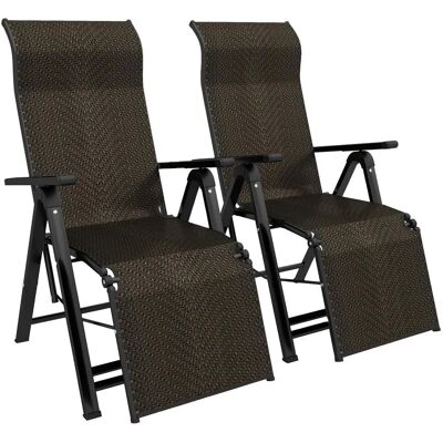 Costway Klappbarer Sonnenliege 2er Set mit Verstellbarer Rückenlehne Costway Klappbarer Sonnenliege 2er Set mit Verstellbarer Rückenlehne