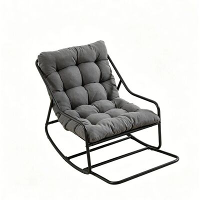 PXloue Outdoor Schaukelstuhl mit Dickem Kissen für Garten Balkon Wohnzimmer PXloue Outdoor Schaukelstuhl mit Dickem Kissen für Garten Balkon Wohnzimmer