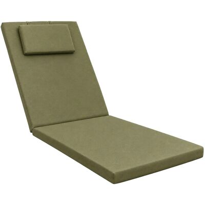 Beautissu Gartenliege Auflage Sonnenliege Loft RL 200x60x5cm Olivegrün Beautissu Gartenliege Auflage Sonnenliege Loft RL 200x60x5cm Olivegrün
