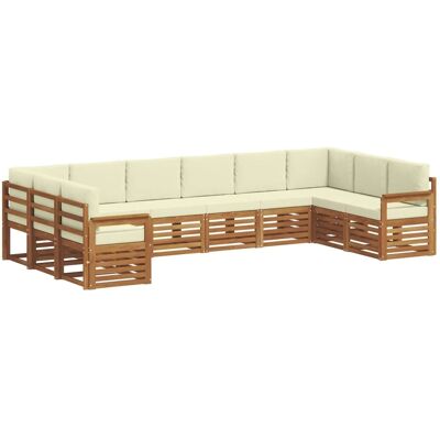 vidaXL Sofagarnituren 10 Tlg Natur und Creme Massivholz Akazie 3375545 vidaXL Sofagarnituren 10 Tlg Natur und Creme Massivholz Akazie 3375545
