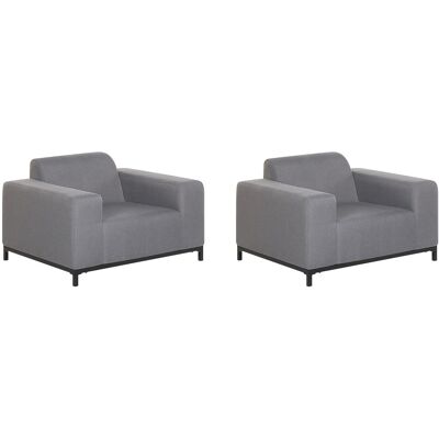 Beliani Gartenarmlehne ROVIGO - Wetterfester Stoff Set 2 Beliani Gartenarmlehne ROVIGO - Wetterfester Stoff Set 2