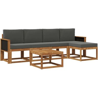 vidaXL Outdoor-Sofagarnitur 6 Stk Natur und Anthrazit Polyester 3385143 vidaXL Outdoor-Sofagarnitur 6 Stk Natur und Anthrazit Polyester 3385143
