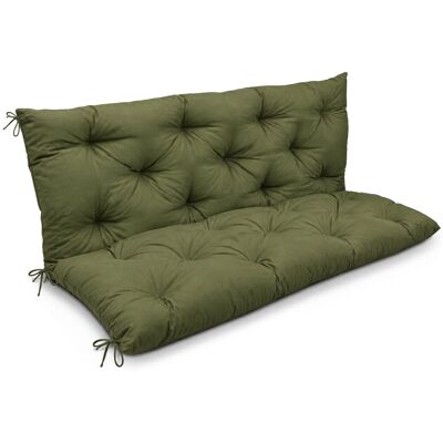 Beautissu Bankauflage Flair BR Olivegrün 100x50x50cm Beautissu Bankauflage Flair BR Olivegrün 100x50x50cm