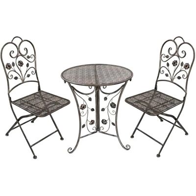 DELUKE Balkonmöbel-Set THILO 3-tlg. Stahl Bronze Balkon-Set Gartenmöbel-Set Sitzgruppe Balkonstuhl Balkontisch Stühle B Tisch DELUKE Balkonmöbel-Set THILO 3-tlg. Stahl Bronze Balkon-Set Gartenmöbel-Set Sitzgruppe Balkonstuhl Balkontisch Stühle B Tisch
