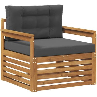 vidaXL Outdoor-Sofagarnitur Massives Akazienholz und Polyester Natur 3436382 vidaXL Outdoor-Sofagarnitur Massives Akazienholz und Polyester Natur 3436382