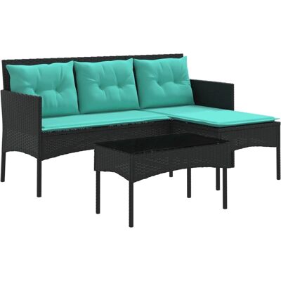 vidaXL Gartensofa-Set mit Kissen 2-Tlg Poly-Rattan 4103811 vidaXL Gartensofa-Set mit Kissen 2-Tlg Poly-Rattan 4103811