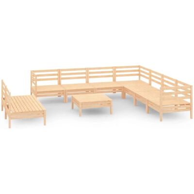 vidaXL Gartenset - 3 Ecksofas, 6 Mittsofas, 1 Tisch - Gartenmöbel vidaXL Gartenset - 3 Ecksofas, 6 Mittsofas, 1 Tisch - Gartenmöbel