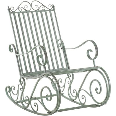 DELUKE Schaukelstuhl ANNA Antik Outdoor 56x90x94cm Metall Antik-Grün Gartenstuhl Liegestuhl Relaxstuhl Garten Terrasse DELUKE Schaukelstuhl ANNA Antik Outdoor 56x90x94cm Metall Antik-Grün Gartenstuhl Liegestuhl Relaxstuhl Garten Terrasse