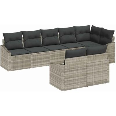 Marke Modell Hellgraues Garten-Sofaset - Garteneinrichtung Marke Modell Hellgraues Garten-Sofaset - Garteneinrichtung