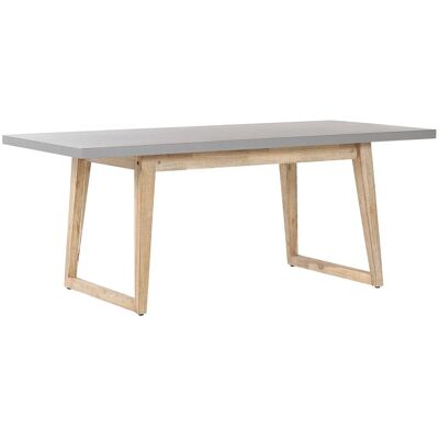 Beliani Gartentisch ORIA Grau Heller Holzfarbton 90x180x75 Beliani Gartentisch ORIA Grau Heller Holzfarbton 90x180x75