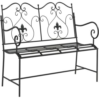VidaXL Metall Gartentisch Schwarz - Gartenbank VidaXL Metall Gartentisch Schwarz - Gartenbank