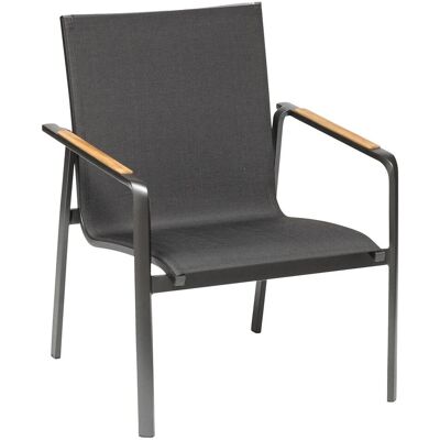 Kettler Lounge Stapelsessel DIAMOND Anthrazit Charcoal Teak Kettler Lounge Stapelsessel DIAMOND Anthrazit Charcoal Teak