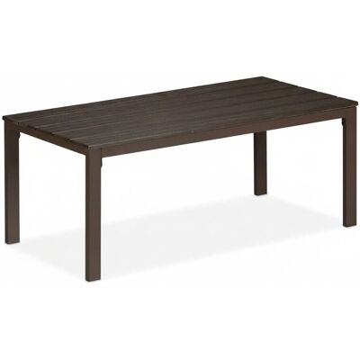 Relaxdays Gartentisch Kunststoff Stahl Braun Rechteckig Wetterfest 39 cm x 98 cm x 48 cm 6,3 kg Relaxdays Gartentisch Kunststoff Stahl Braun Rechteckig Wetterfest 39 cm x 98 cm x 48 cm 6,3 kg
