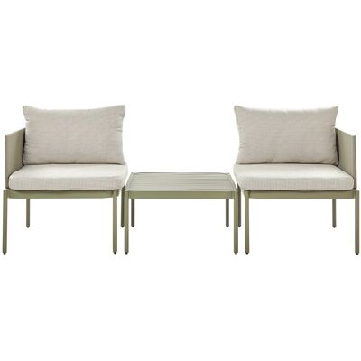 Beliani Lounge Set TERRACINA Olivgrün Beliani Lounge Set TERRACINA Olivgrün