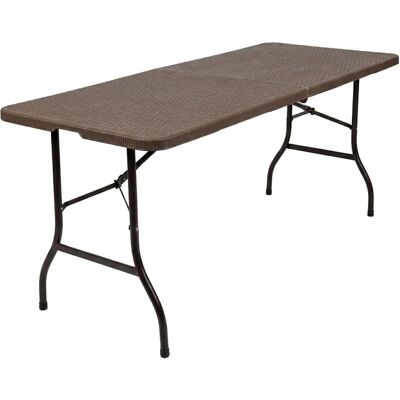 Floordirekt Gartentisch Miyako Klapptisch mit Tragegriff Wetterfest Braun 183 x 75 cm Floordirekt Gartentisch Miyako Klapptisch mit Tragegriff Wetterfest Braun 183 x 75 cm