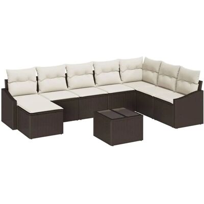 Vidaxl Garten-Sofaset 8-teiliges Grau Synthetisches Rattan Vidaxl Garten-Sofaset 8-teiliges Grau Synthetisches Rattan